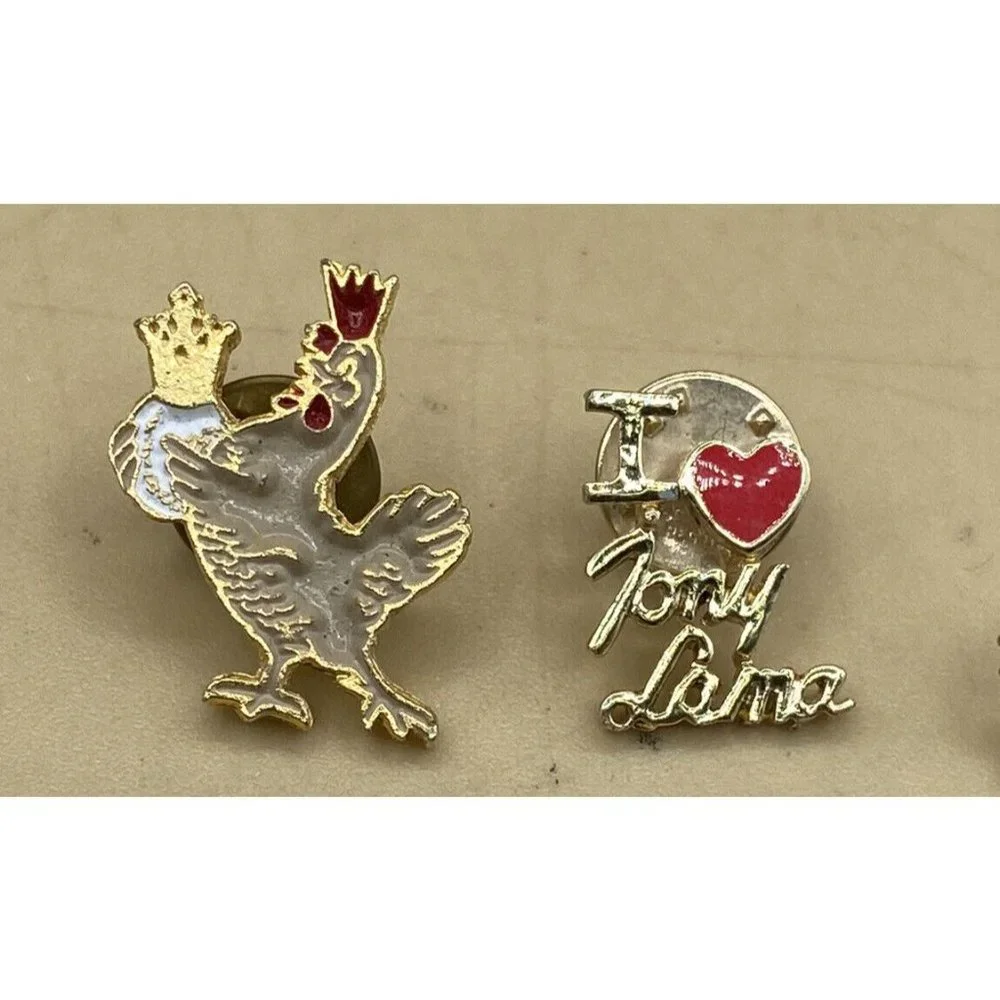 1980s THE CARS ZZ Top Skoal Tony Llama Dog Museum Enamel Pin LOT 6